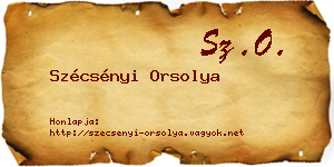 Szécsényi Orsolya névjegykártya